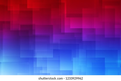Light Blue, Red vector cover with stright stripes. Lines on blurred abstract background with gradient. Template for your beautiful backgrounds.