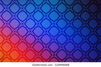 Light Blue, Red vector cover with small and big stars. Shining colored illustration with stars. Template for sell phone backgrounds.
