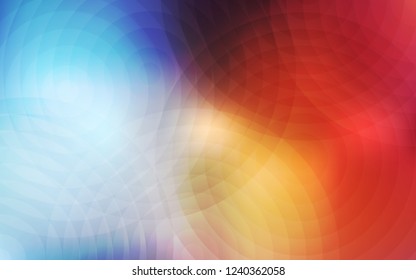 Light Blue, Red vector cover with spots. Illustration with set of shining colorful abstract circles. Completely new template for your brand book.