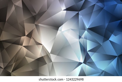 Light Blue, Red vector cover in polygonal style. Triangles on abstract background with colorful gradient. The template can be used as a background.