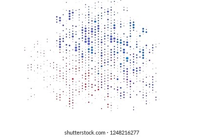 Light Blue, Red vector cover with spots. Illustration with set of shining colorful abstract circles. Design for business adverts.