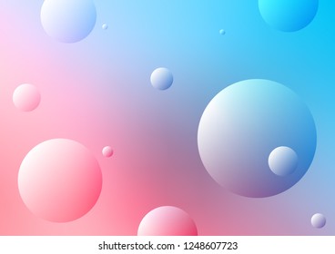 Light Blue, Red vector cover with spots. Blurred decorative design in abstract style with bubbles. The pattern can be used for aqua ad, booklets.