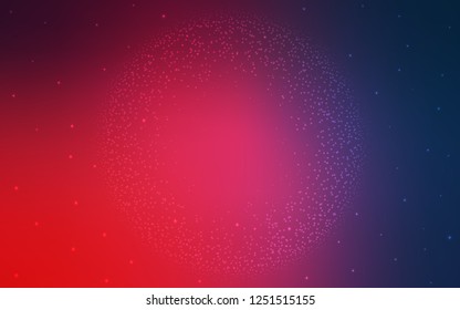 Light Blue, Red vector cover with astronomical stars. Glitter abstract illustration with colorful cosmic stars. Pattern for futuristic ad, booklets.