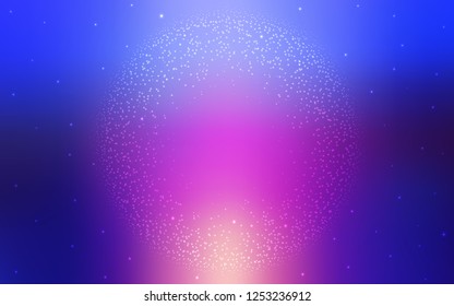 Light Blue, Red vector cover with astronomical stars. Shining illustration with sky stars on abstract template. Smart design for your business advert.