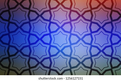 Light Blue, Red vector cover with small and big stars. Modern geometrical abstract illustration with stars. Best design for your ad, poster, banner.