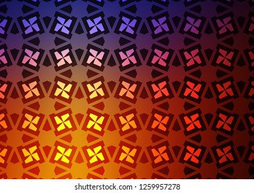 Light Blue, Red vector cover in triangles, cubes. Illustration with colorful triangles, rectangles. Template for wallpapers.