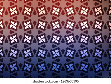 Light Blue, Red vector cover in triangles, cubes. Illustration with set of colorful triangles, squares. Pattern can be used for websites.