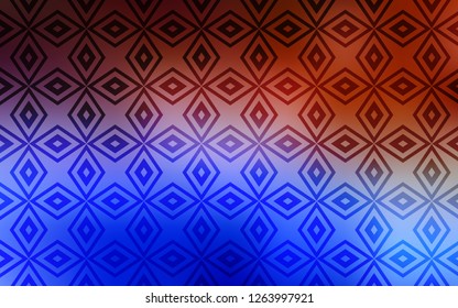 Light Blue, Red vector cover in polygonal style. Glitter abstract illustration with rectangular shapes. The template can be used as a background.