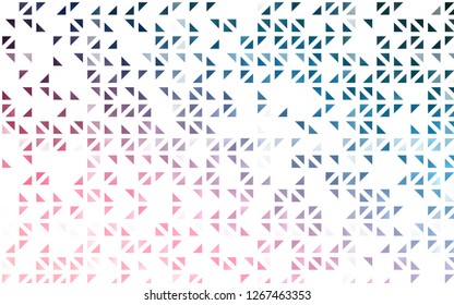 Light Blue, Red vector cover in polygonal style. Illustration with set of colorful triangles. Pattern for busines ad, booklets, leaflets