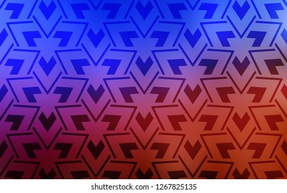 Light Blue, Red vector cover with polygonal style. Beautiful illustration with triangles in nature style. Template for wallpapers.