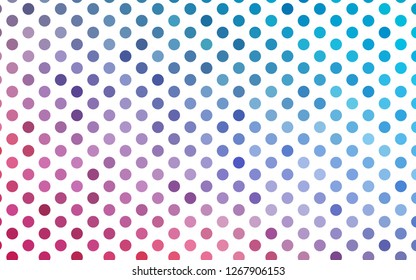 Light Blue, Red vector cover with spots. Illustration with set of shining colorful abstract circles. Pattern for ads, booklets.