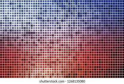 Light Blue, Red vector cover in polygonal style. Illustration with set of colorful rectangles. Pattern for busines ad, booklets, leaflets