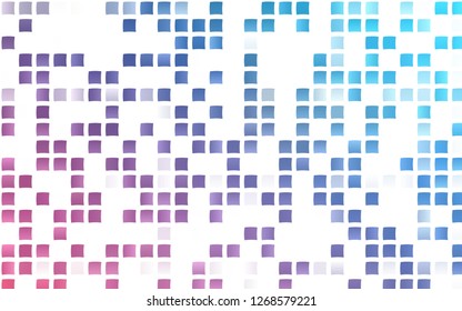 Light Blue, Red vector cover in polygonal style. Illustration with set of colorful rectangles. The template can be used as a background.
