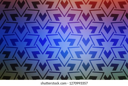 Light Blue, Red vector cover with polygonal style. Glitter abstract illustration with triangular shapes. Pattern for booklets, leaflets