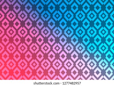 Light Blue, Red vector cover in polygonal style. Rectangles on abstract background with colorful gradient. Pattern for commercials.