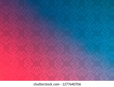 Light Blue, Red vector cover in triangles, cubes. Decorative design in abstract style with lines, cubes. Pattern for busines ad, booklets, leaflets