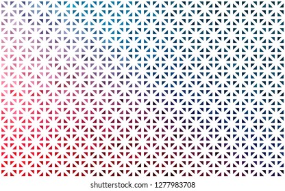 Light Blue, Red vector cover in polygonal style. Abstract gradient illustration with triangles. Pattern for commercials.