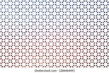 Light Blue, Red vector cover in polygonal style. Triangles on abstract background with colorful gradient. Template for wallpapers.