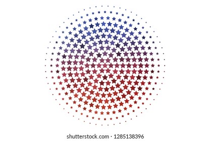 Light Blue, Red vector cover with small and big stars. Shining colored illustration with stars. Smart design for your business advert.