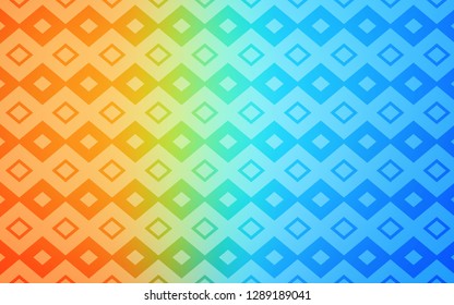 Light Blue, Red vector cover in polygonal style. Beautiful illustration with rectangles and squares. Smart design for your business advert.