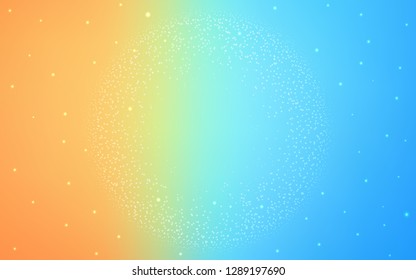 Light Blue, Red vector cover with astronomical stars. Shining illustration with sky stars on abstract template. Pattern for astrology websites.
