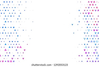 Light Blue, Red vector cover in polygonal style. Illustration with set of colorful triangles. Pattern for commercials.
