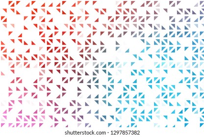 Light Blue, Red vector cover in polygonal style. Modern abstract illustration with colorful triangles. Best design for your ad, poster, banner.
