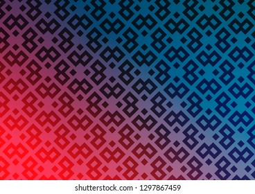Light Blue, Red vector cover in polygonal style. Illustration with set of colorful rectangles. Pattern for busines ad, booklets, leaflets