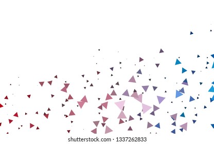 Light Blue, Red vector cover in polygonal style. Beautiful illustration with triangles in nature style. Modern template for your landing page.