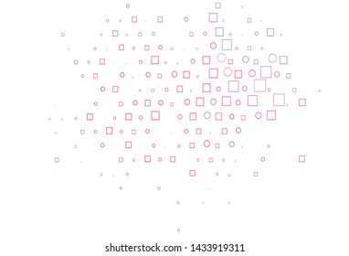 Light Blue, Red vector cover with circles, cubes. Abstract illustration with colorful circles, rectangles. Completely new template for your brand book.