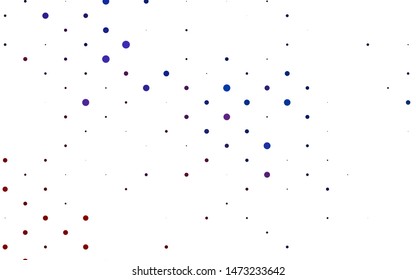 Light Blue, Red vector cover with spots. Blurred bubbles on abstract background with colorful gradient. Design for posters, banners.