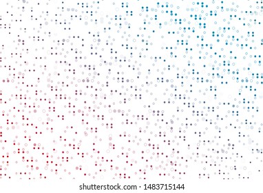 Light Blue, Red vector cover with spots. Abstract illustration with colored bubbles in nature style. Design for posters, banners.