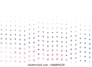 Light Blue, Red vector cover with spots. Blurred decorative design in abstract style with bubbles. Completely new template for your brand book.