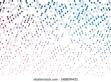 Light Blue, Red vector cover with spots. Illustration with set of shining colorful abstract circles. Pattern for beautiful websites.