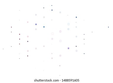 Light Blue, Red vector cover with polygonal style. Glitter abstract illustration with rectangular shapes. Smart design for your business advert.