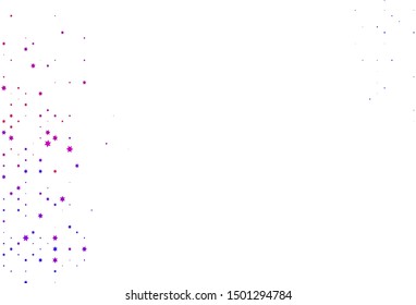 Light Blue, Red vector cover with small and big stars. Modern geometrical abstract illustration with stars. Smart design for your business advert.