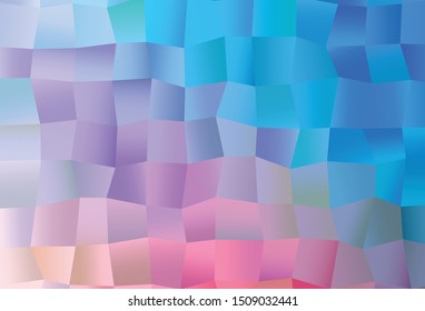 Light Blue, Red vector cover with polygonal style. Glitter abstract illustration with rectangular shapes. Best design for your ad, poster, banner.