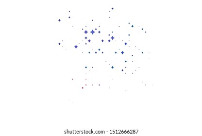 Light Blue, Red vector cover with small and big stars. Shining colored illustration with stars. The pattern can be used for wrapping gifts.
