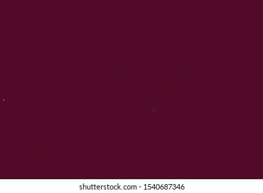 Light Blue, Red vector cover with circles, cubes. Illustration with set of shining colorful abstract circles, cubes. Design for business adverts.
