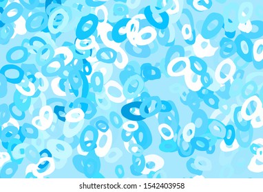 Light Blue, Red vector cover with spots. Abstract illustration with colored bubbles in nature style. Template for your brand book.