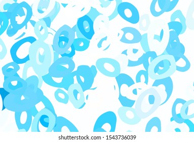Light Blue, Red vector cover with spots. Glitter abstract illustration with blurred drops of rain. Pattern for beautiful websites.