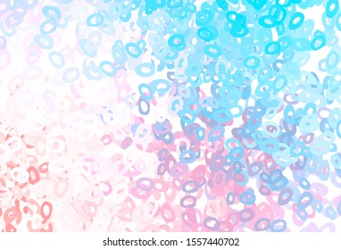 Light Blue, Red vector cover with spots. Illustration with set of shining colorful abstract circles. Completely new template for your brand book.