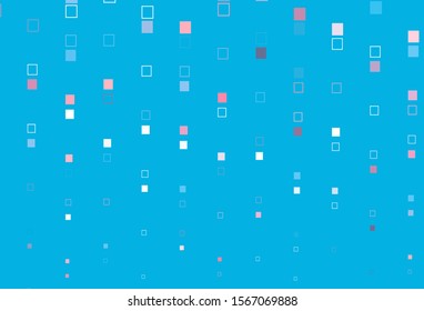 Light Blue, Red vector cover with polygonal style. Illustration with set of colorful rectangles. Best design for your ad, poster, banner.