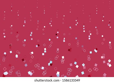Light Blue, Red vector cover with polygonal style. Beautiful illustration with rectangles and squares. Pattern for websites, landing pages.