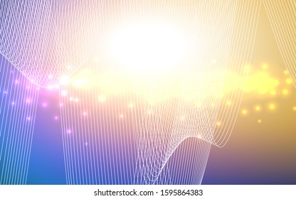 Light Blue, Red vector cover with happy holiday ribbons. Decorative shining illustration with ribbons on abstract template. The pattern can be used for carnival, festival leaflets.