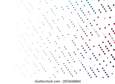 Azul claro, cubierta vectorial roja con manchas. Hermosa ilustración de color con círculos borrosos en estilo natural. Patrón para sitios web hermosos.