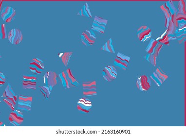 Light Blue, Red vector cover in polygonal style with circles. Abstract gradient illustration with circles, triangles, cubes. Pattern for busines ad, booklets, leaflets