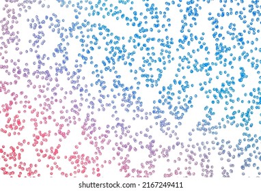 Azul claro, cubierta vectorial roja con manchas. Ilustración abstracta moderna con gotas de agua coloridas. Patrón para sitios web hermosos.