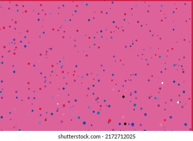 Light Blue, Red vector cover in polygonal style with circles. Illustration with colorful circles, triangles, rectangles. Pattern for commercials.