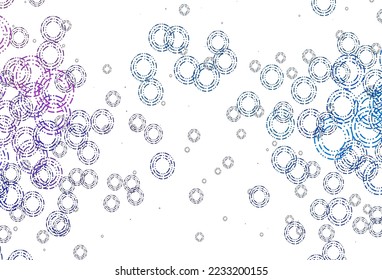 Azul claro, cubierta vectorial roja con manchas. Diseño decorativo borroso en estilo abstracto con burbujas. Patrón para sitios web hermosos.